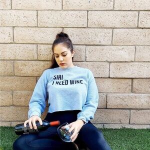 Gray Women's Top with Fun Print